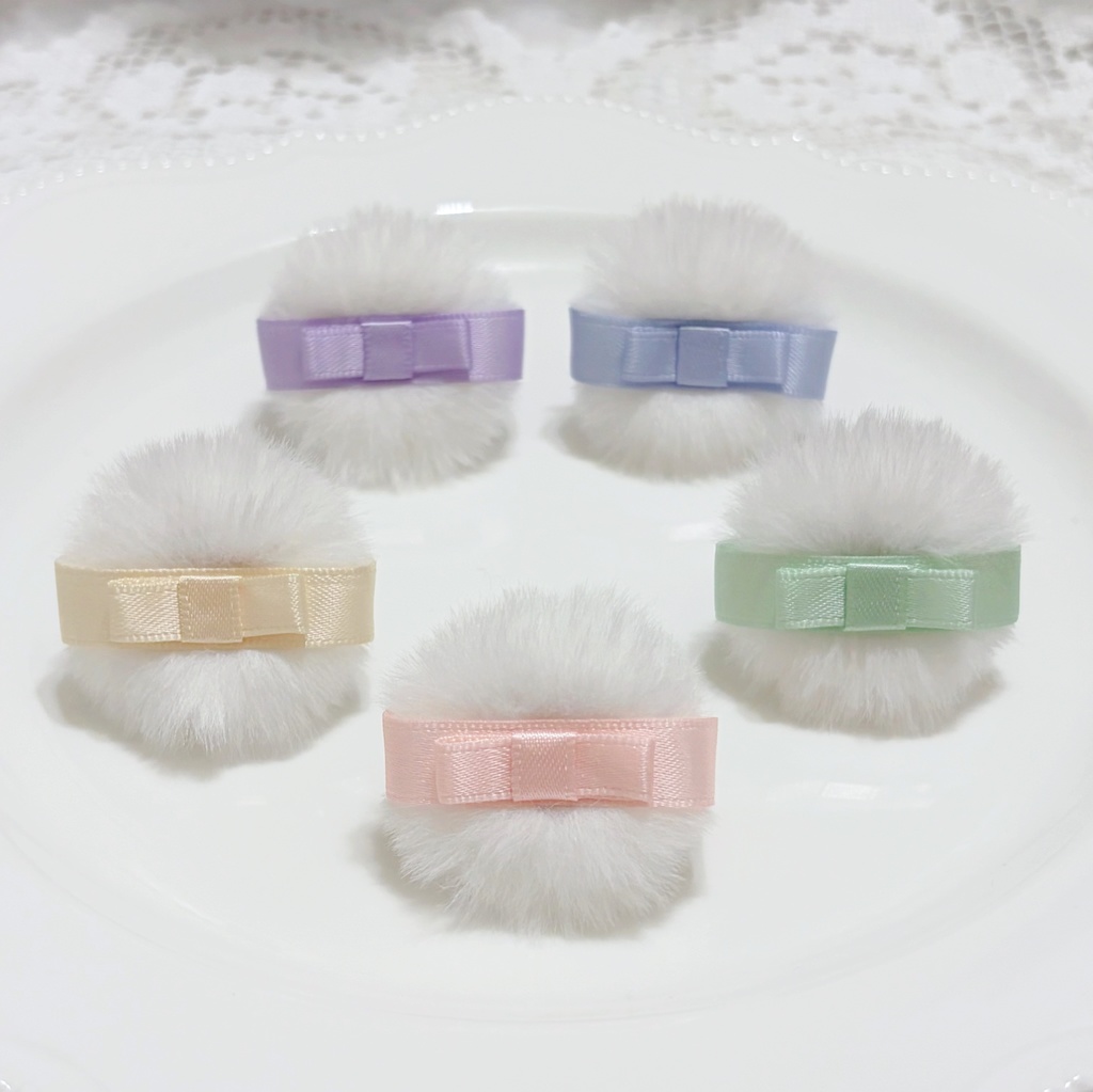 イベント先行頒布予定【ぬいぐるみ撮影用指輪】Makeup Puff Nui Photo Ring🎀