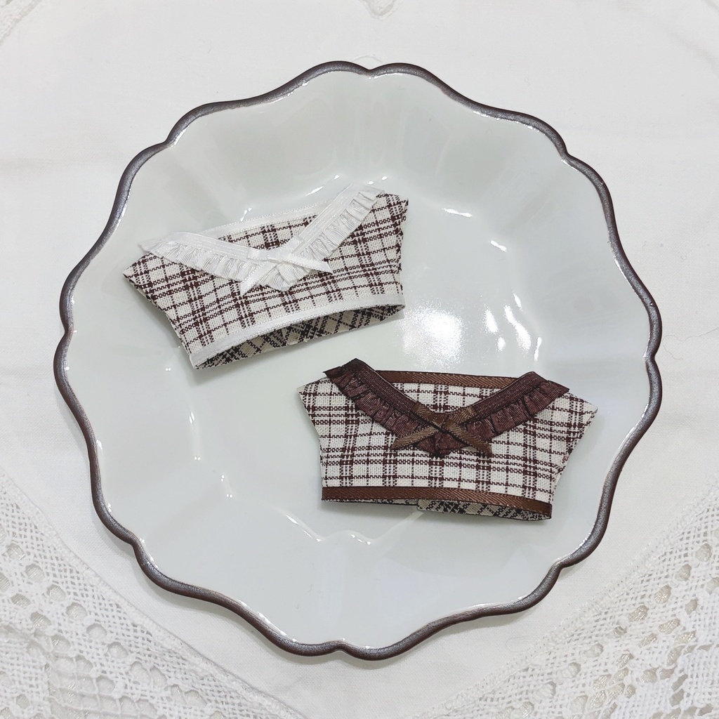 【にじぱぺっと】Checked Simple Sailor Tops