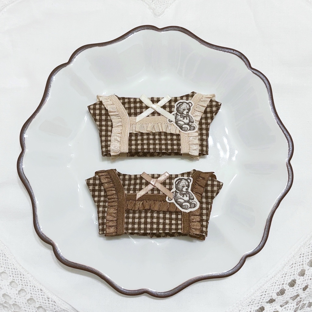 ※手持ち小物なし【にじぱぺっと】Teddy Bear Frill Deco Set🧸