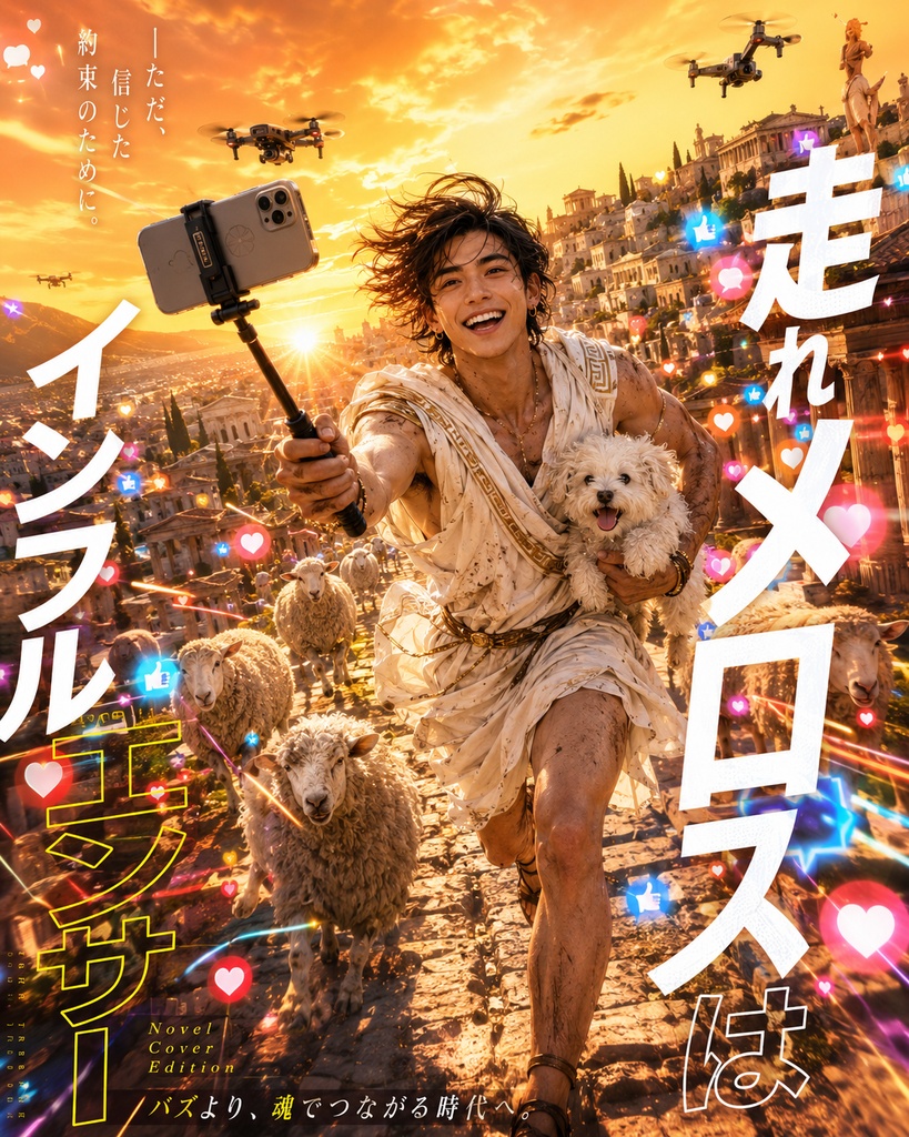 走れメロスはインフルエンサー｜太宰治『走れメロス』現代パロディ小説・A6文庫