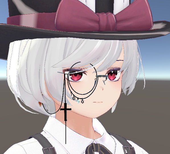 【VRC想定】Stellacroix モノクル 片眼鏡