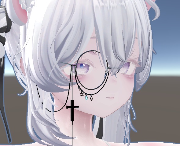 【VRC想定】Stellacroix モノクル 片眼鏡