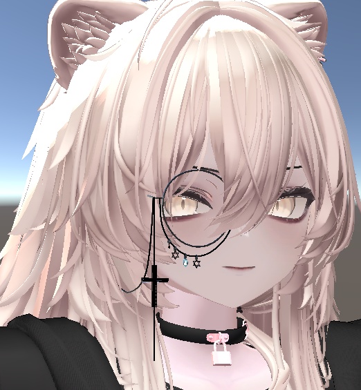 【VRC想定】Stellacroix モノクル 片眼鏡