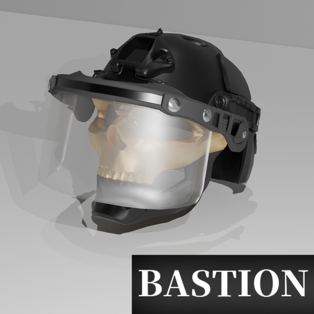 【VRC想定】【Bastion】防弾フェイスシールド