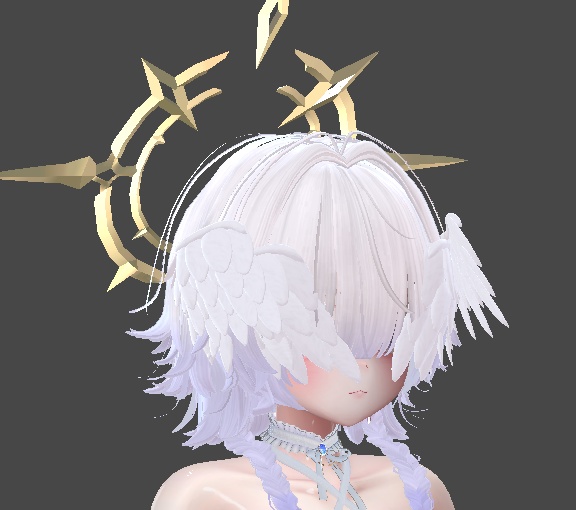 【VRC想定】7アバター対応 目隠し+ヘイロー『Seraph Veil(セラフ・ヴェイル)』