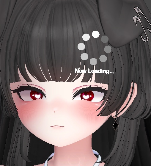 【VRC想定・MA】13アバター対応 3Dアクセサリー/ピアス Luna Noir