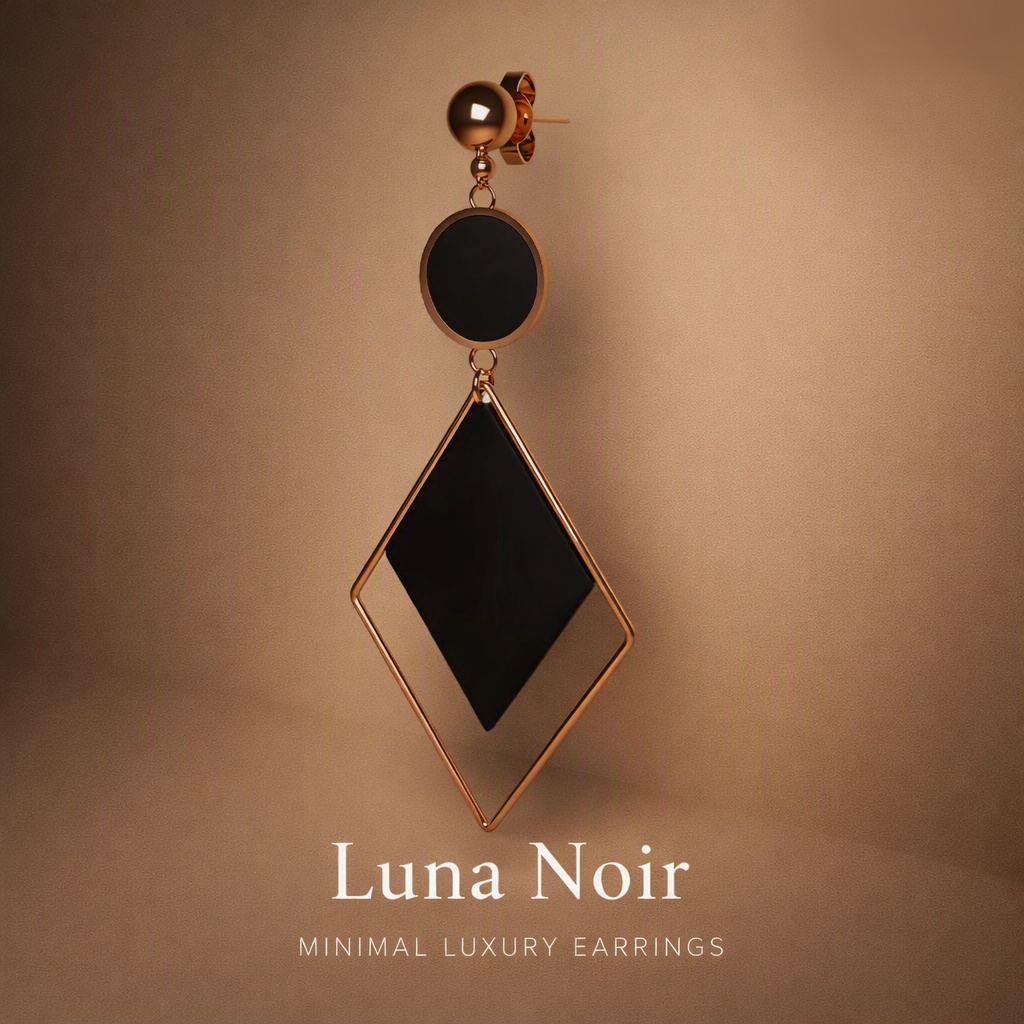 【VRC想定・MA】13アバター対応 3Dアクセサリー/ピアス Luna Noir