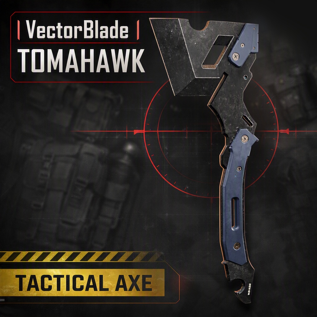 【VRC想定】3Dモデル 武器 『VectorBlade Tomahawk』
