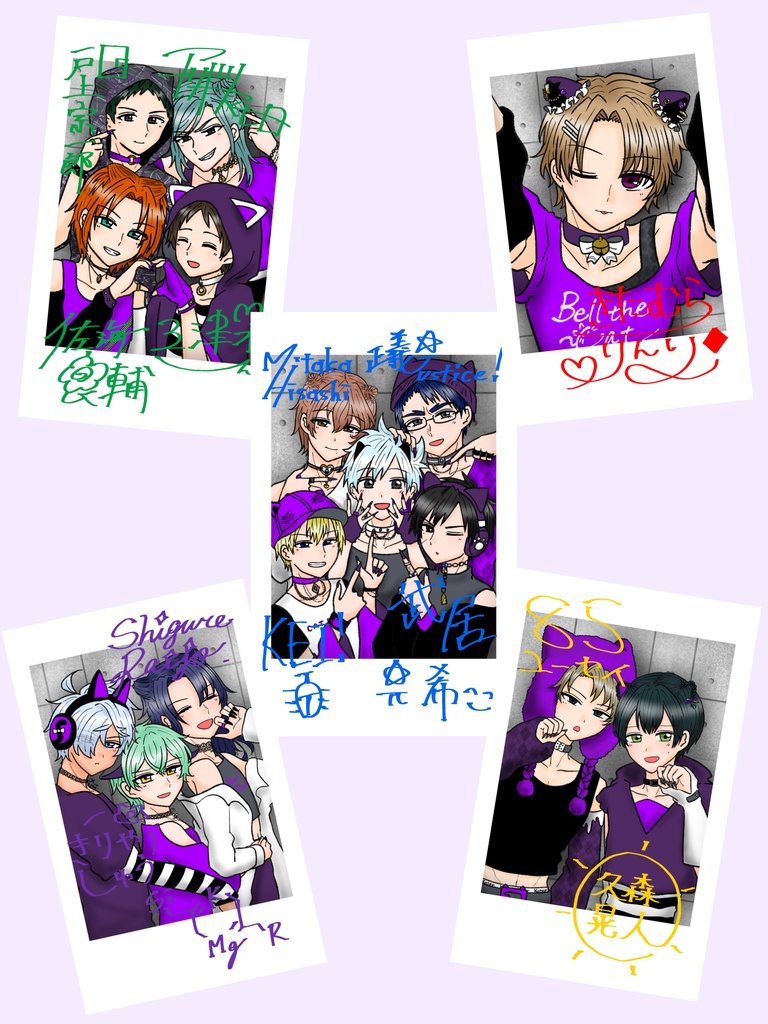 WE Heroesサイン入りチェキ5枚セット(キャット衣装) - mikuniringo - BOOTH
