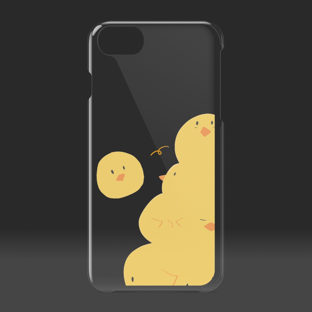 山盛りひよこクリアiPhoneケース