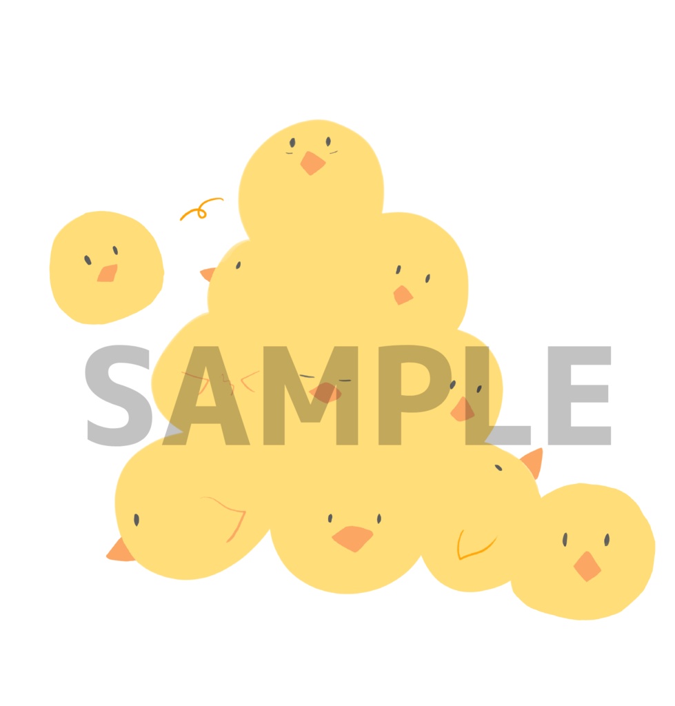 山盛りひよこTシャツ