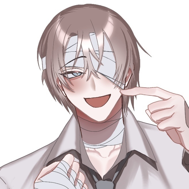 メカクレ包帯男子