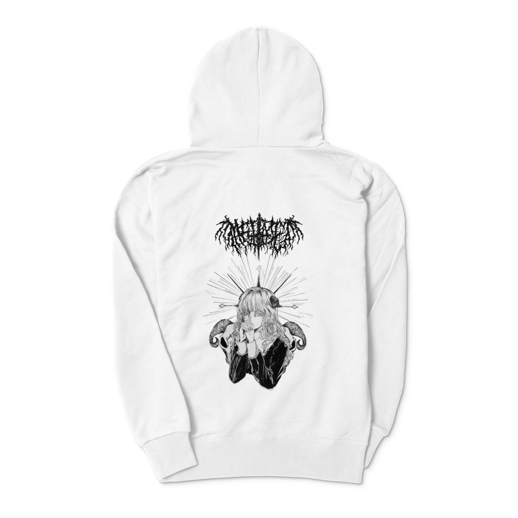 冥瞑ちゃんパーカー 白