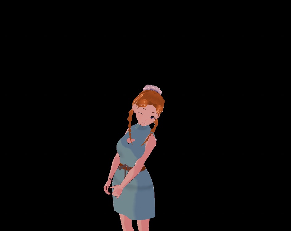 peach.wear-Teal dress w/ belt {free}