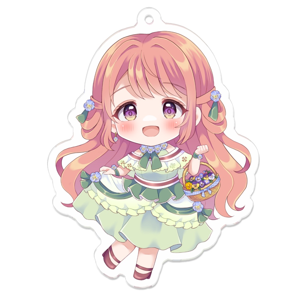 アクリルキーホルダー(お花摘み)