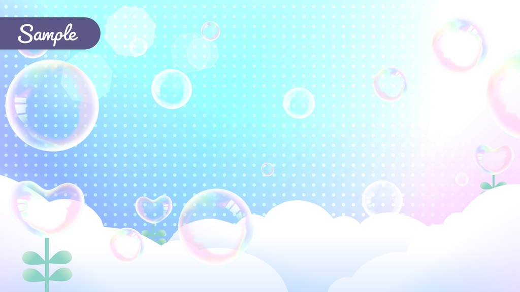 【配信者向け】そのまま使える配信待機画面|ふんわり動くループ背景+コメ欄付き(文字なし有)