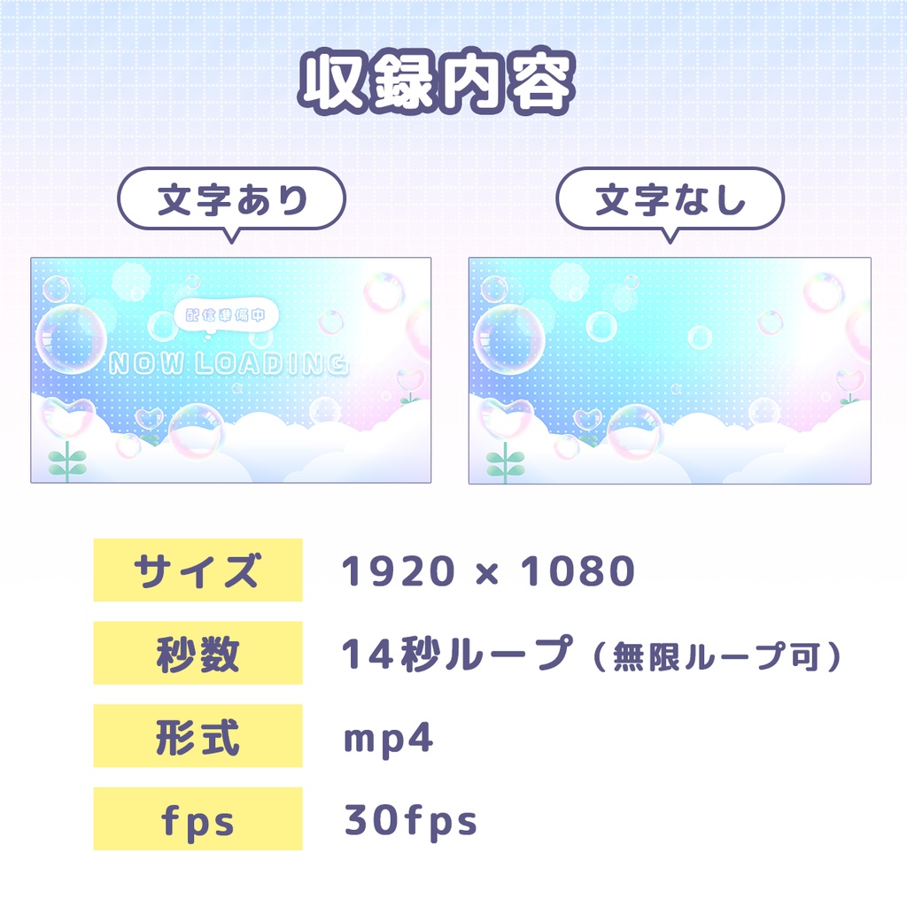 【配信者向け】ふんわり動く待機画面アニメーション