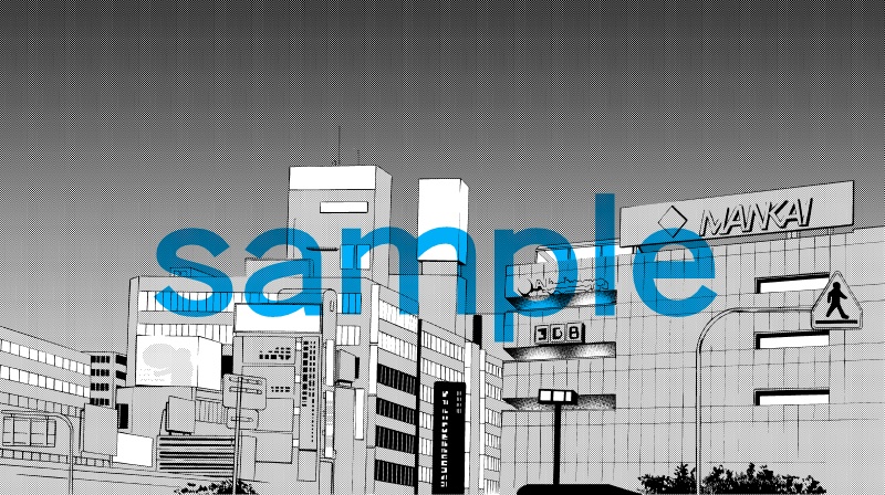 【漫画素材】駅ビルのある風景セット