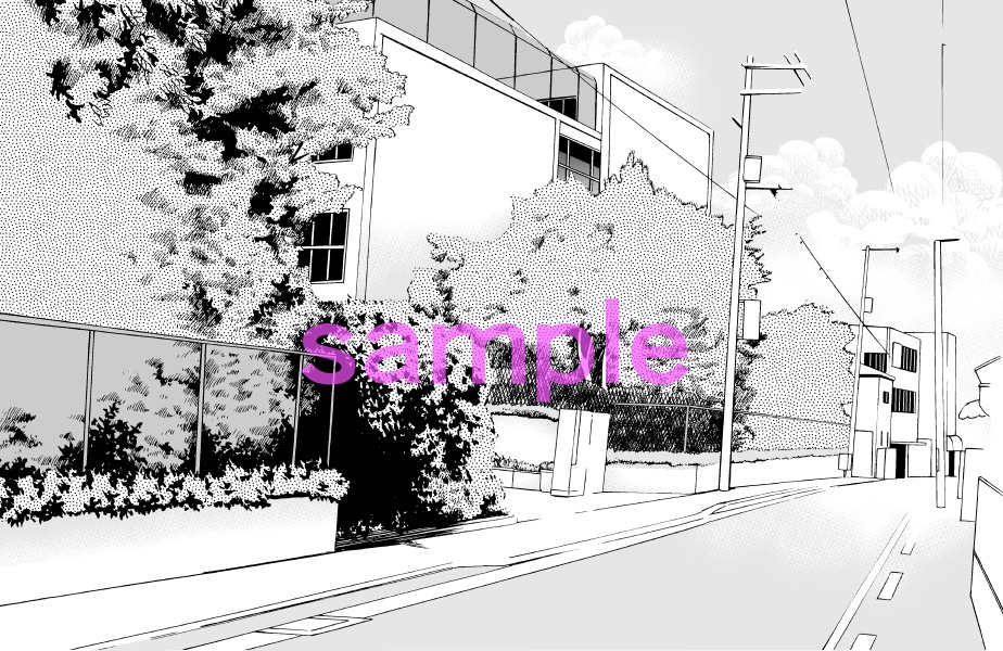 【そのまま使える背景素材】学校のある風景セット