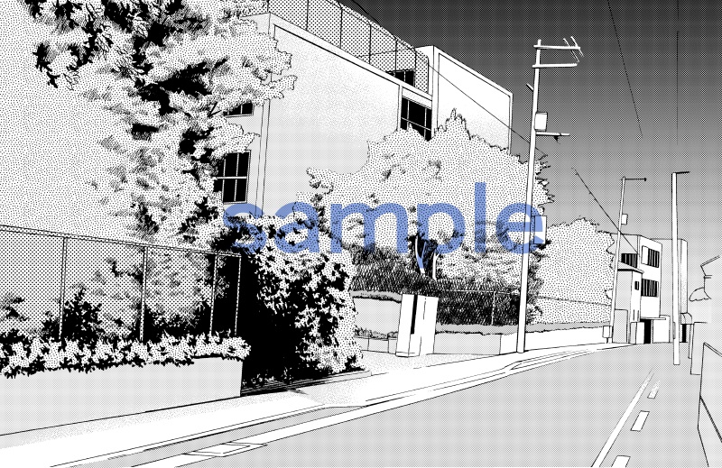 【そのまま使える背景素材】学校のある風景セット