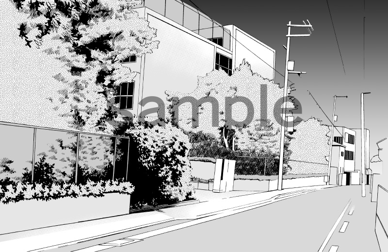 【そのまま使える背景素材】学校のある風景セット