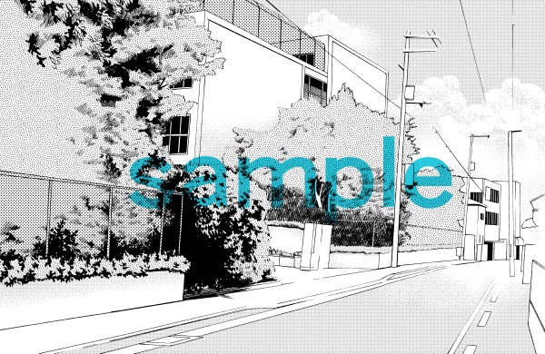 【そのまま使える背景素材】学校のある風景セット