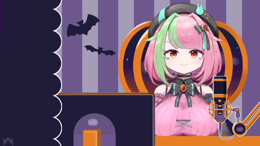 【vtuber素材】ハロウィン配信背景【フリー素材】