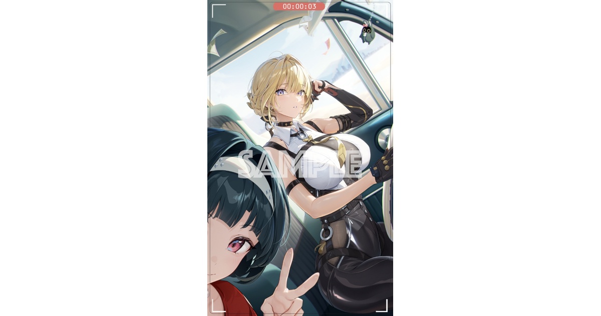 ㋐「エアコミ1」【プレイマット】イヴリン＆アストラ（縦