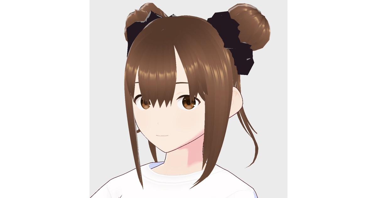 【新品未開封・送料無料】 お団子ちゃん【VRoidStudio正式版ヘアプリセットカスタム Tシャツ(半袖/袖なし)