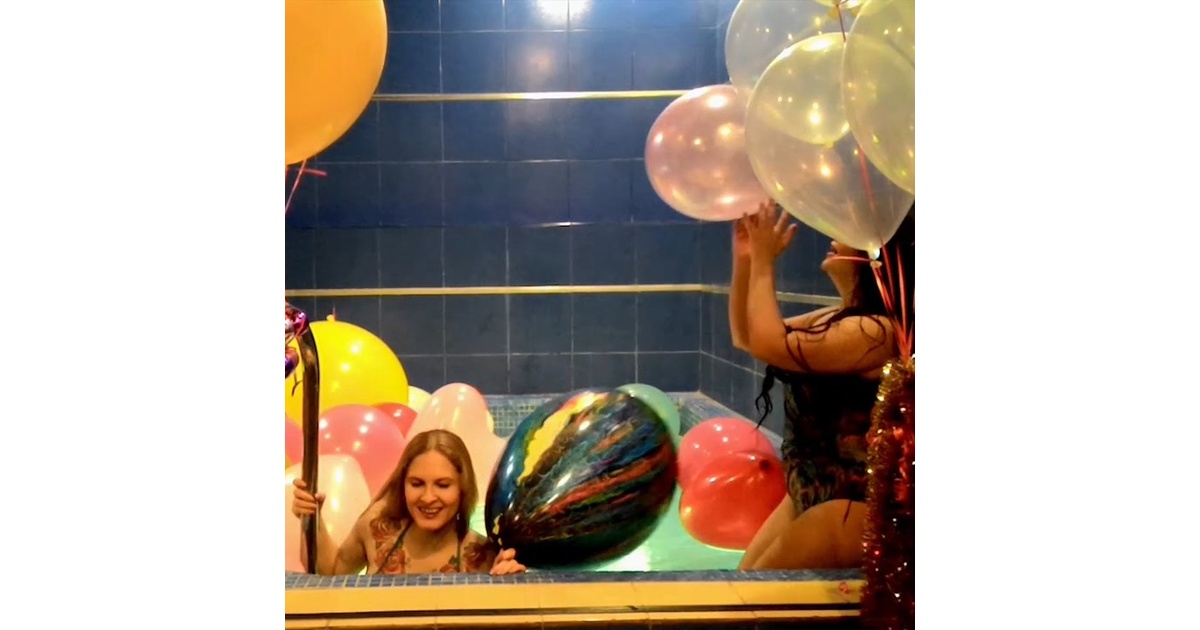 Balloon Party In The Sauna, Katya and Nathalie - fetishdreams