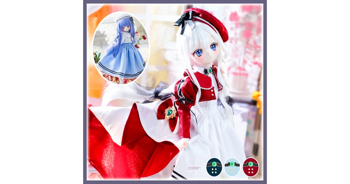 RosenliaDoll エメラルドの扉 MDD SDM通用 ドール服 エメラルドの扉」MDD・SDM通用 ドール服 ワンピース 8点セット