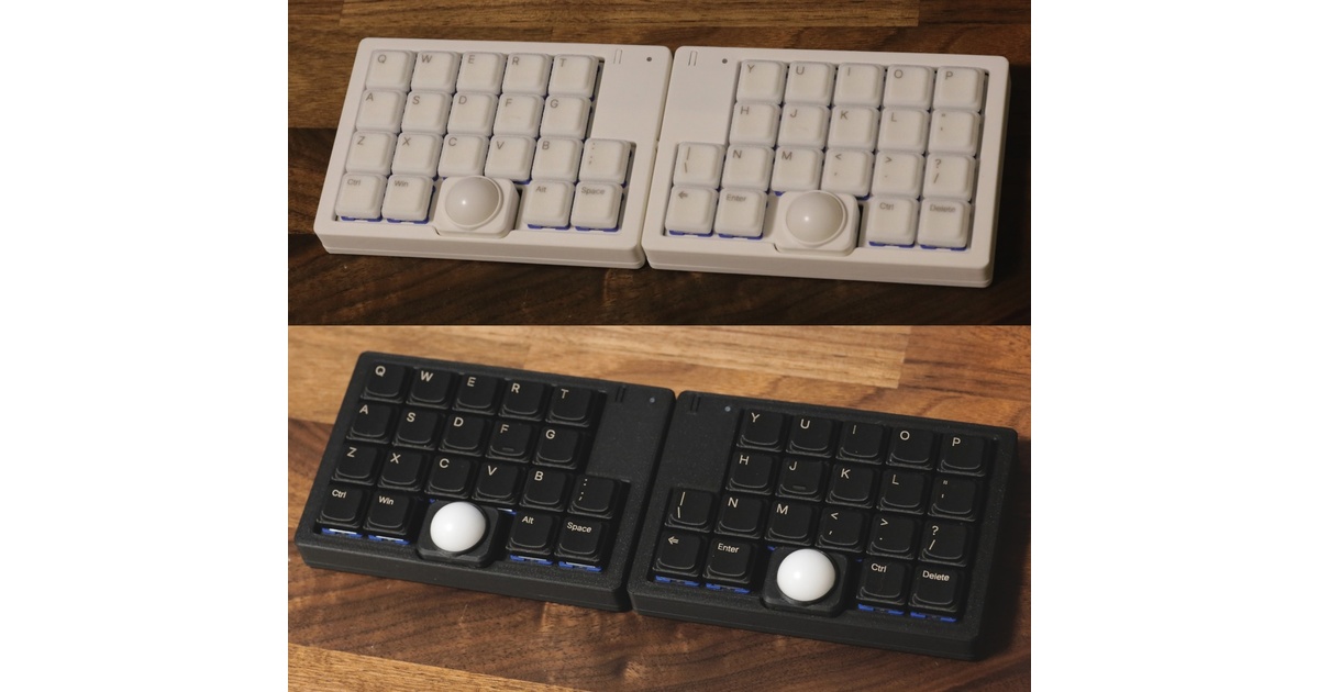 Pyuron オーソリニア 無線ダブルトラックボールキーボード