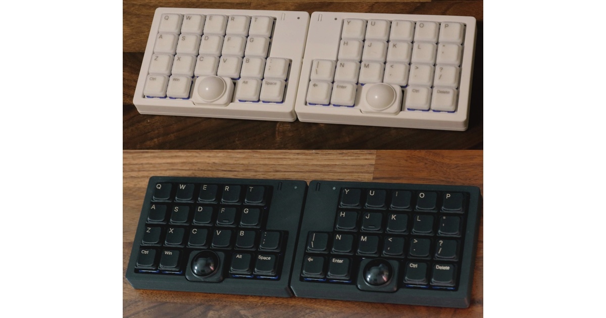 Pyuron オーソリニア 無線ダブルトラックボールキーボード