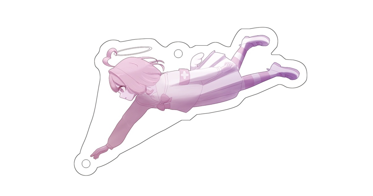 桃寝ちのい ミニアクスタ （桃寝ちのい アクリルキーホルダー