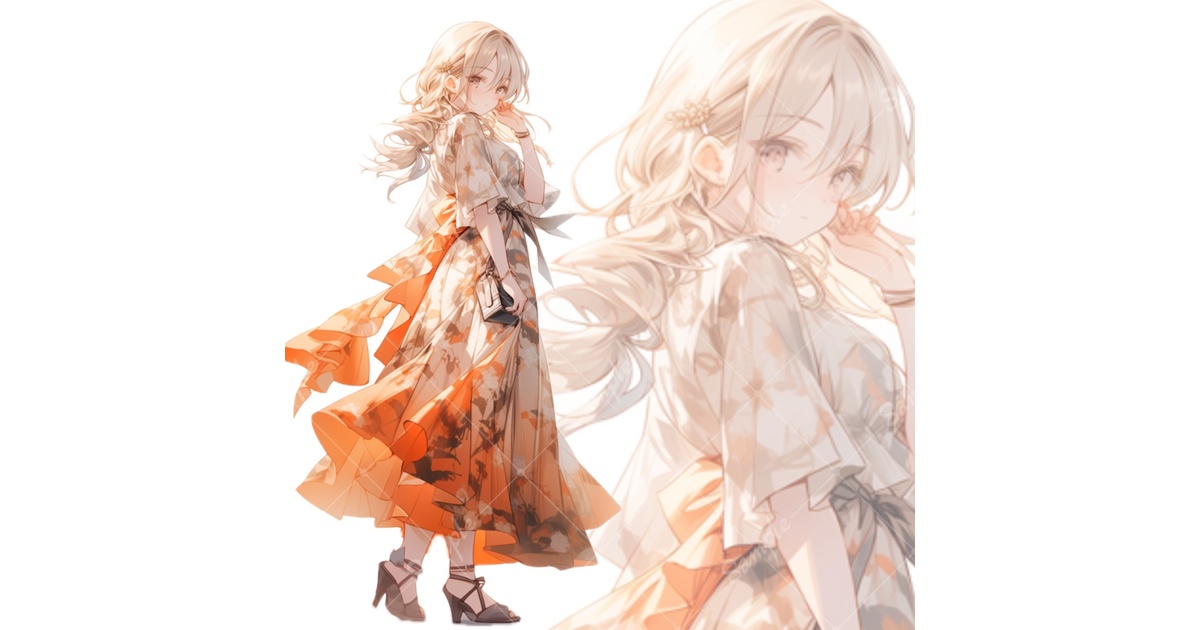 絵画　イラスト　女性 b7aa31d2-184c-4d8c-addc-