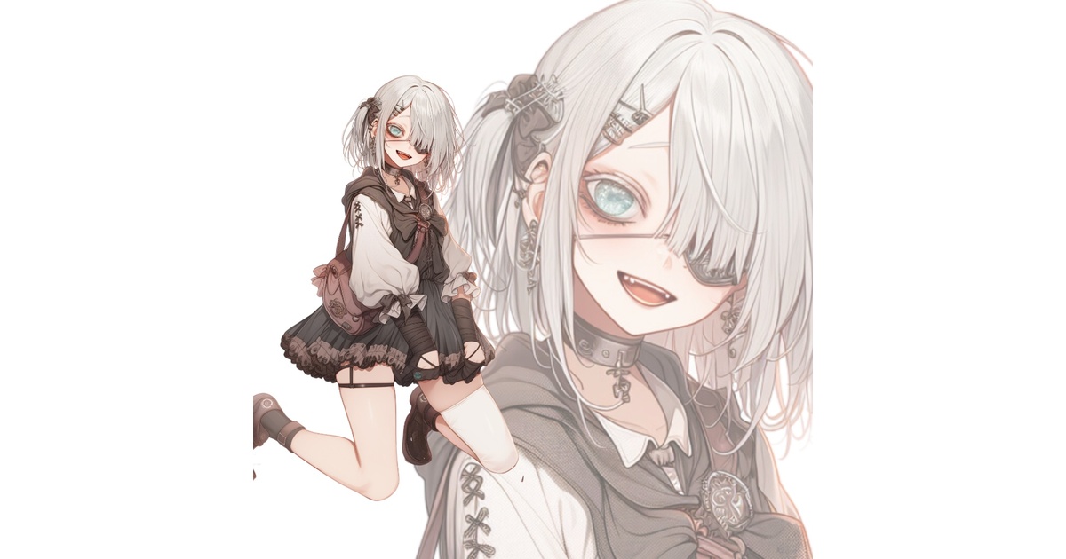 立ち絵素材177 女の子 眼帯 - いろはす - BOOTH