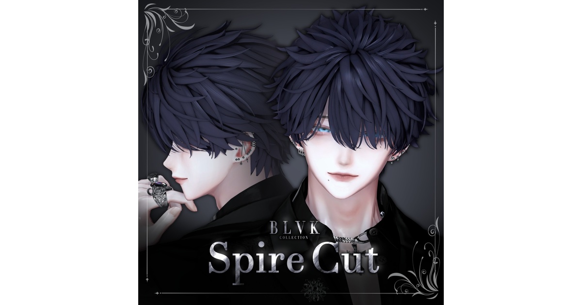 27アバター対応】「Spire Cut」オリジナル3D衣装 - BLVK - BOOTH