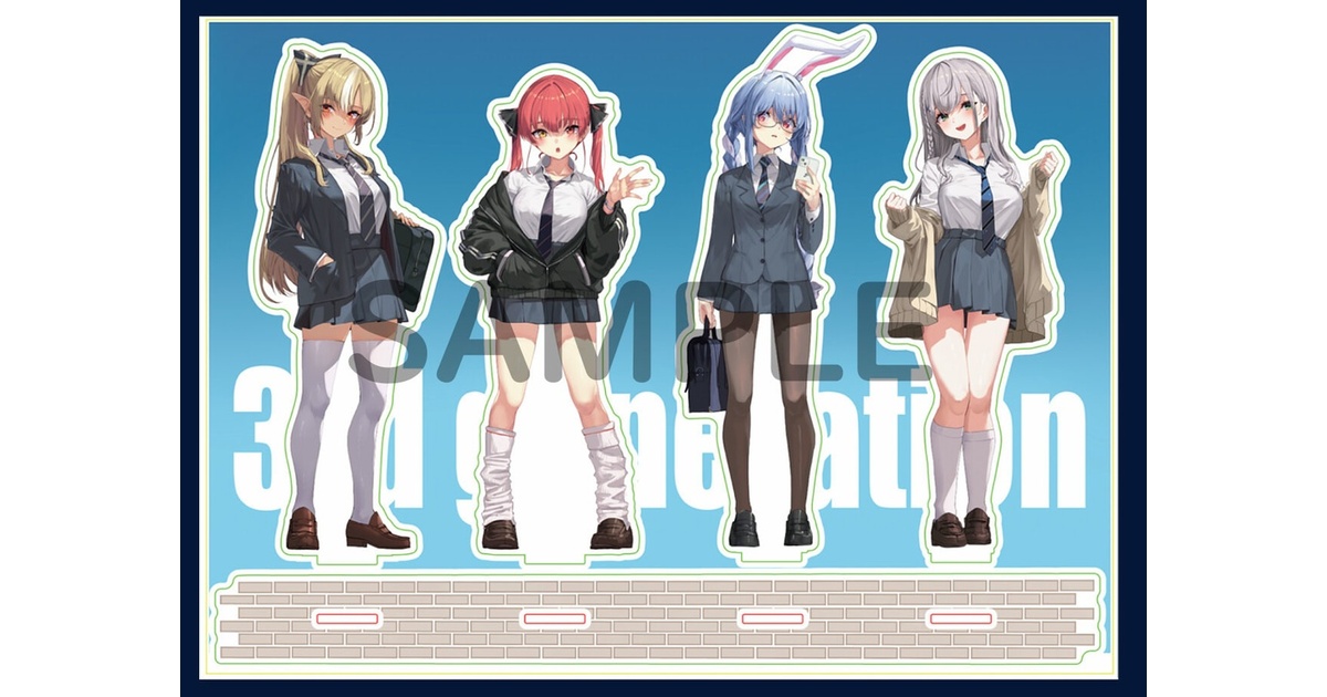 ホロクル7th】制服3期生アクリルスタンドプレート - あかさあい