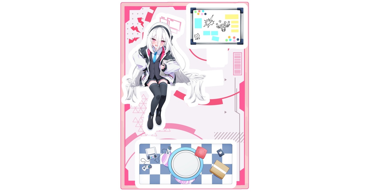 受注用】ケイのメモボード付きお座りアクリルジオラマ - だんぼーる 