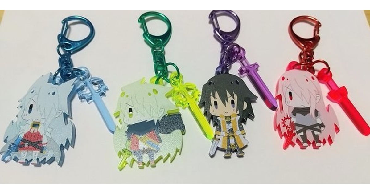 フチなしカラーアクリルキーホルダー - Cyanotype - BOOTH