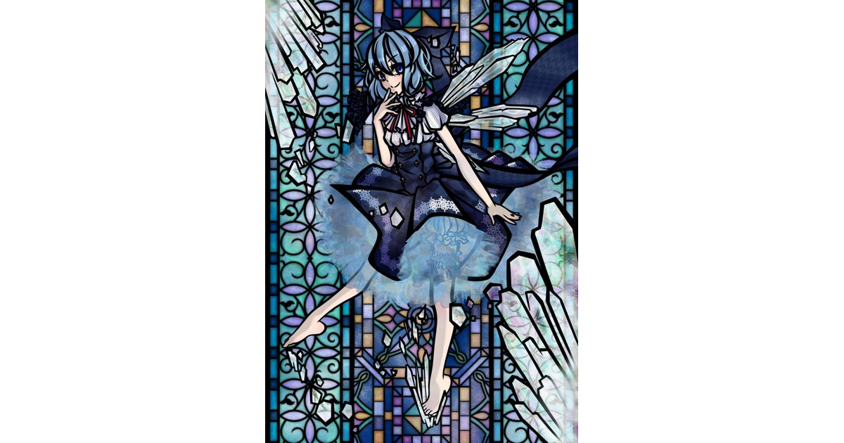 絵画　窓の氷の華 氷の女王様へ冠を✨ 人型から女神へ オーナー様からもそのまま