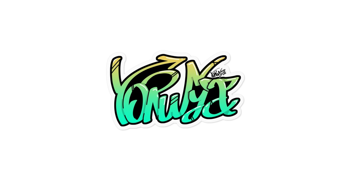 【KUZU】グラフティデザインステッカー グラフィティステッカー（yorunya タギングスタイル） - よる