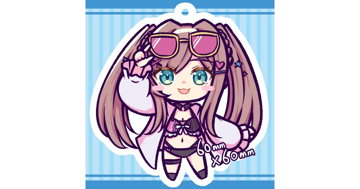 非公式】鈴原るる アクリルキーホルダー（水着・白） - おいも販売所