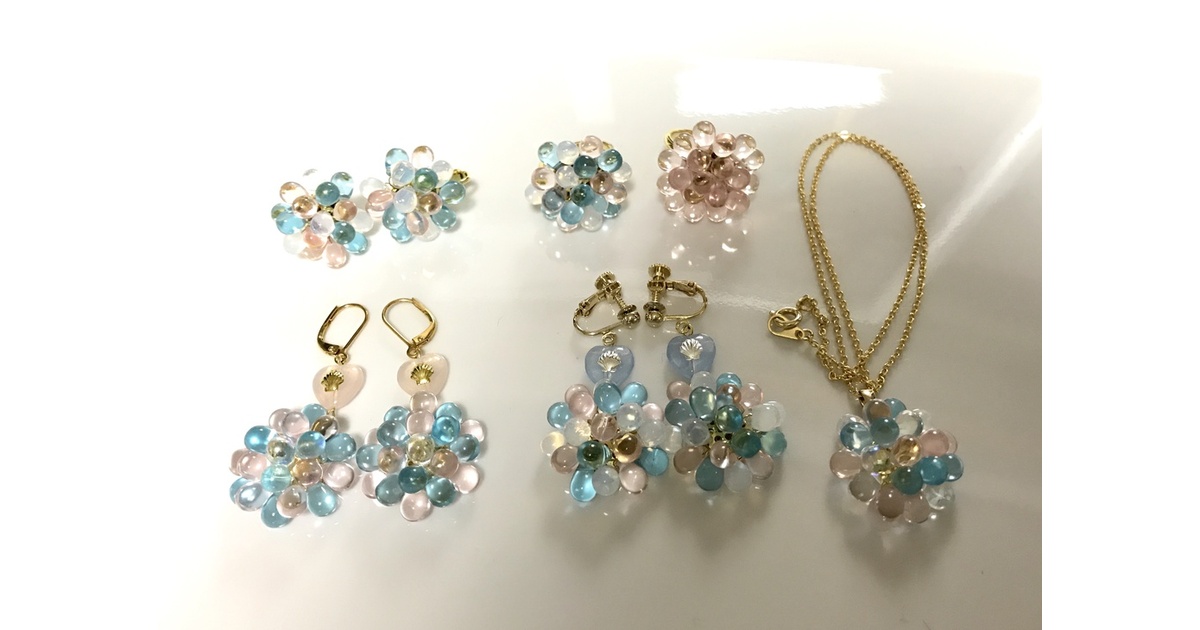 チェコガラス　ネックレス　イヤリング 85f598af-6631-4743-b0f9-