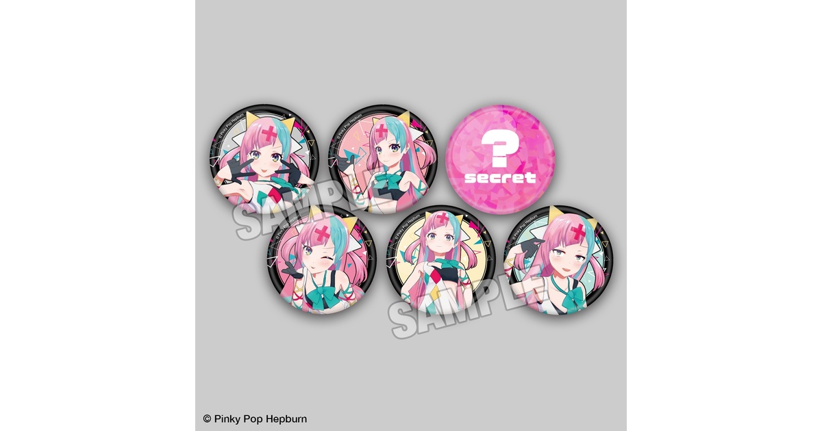撮り下ろし缶バッジ 全6種【Pinky Pop Hepburn Official