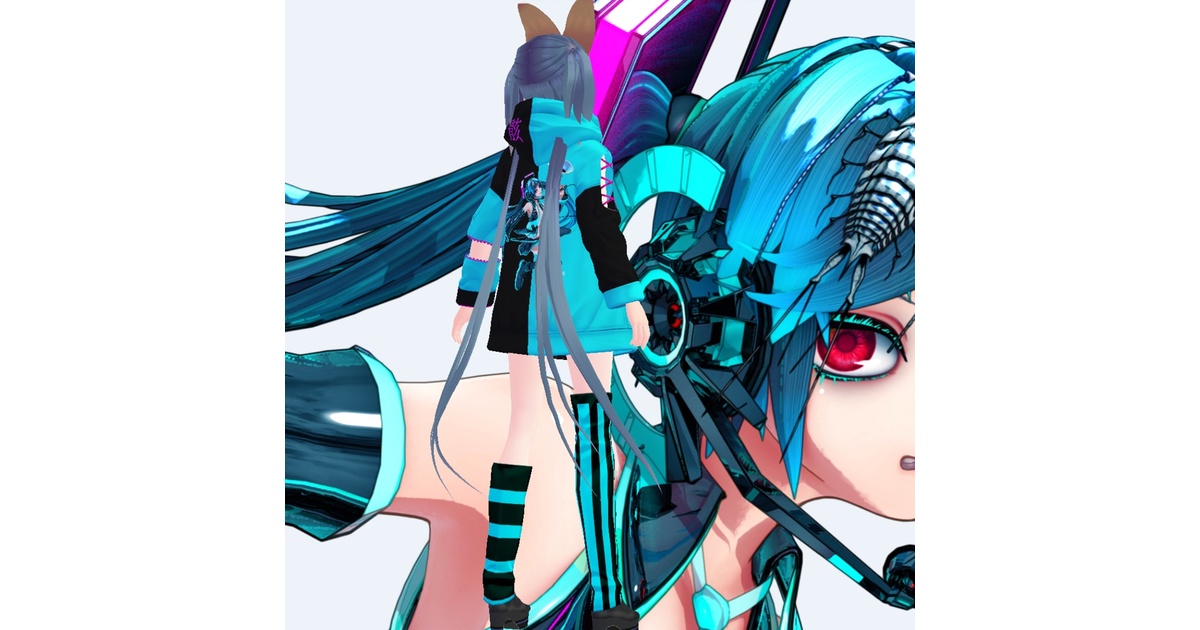 無料】骸音シーエパーカー【Vroidパーカーテクスチャ】 - Poのアトリエ