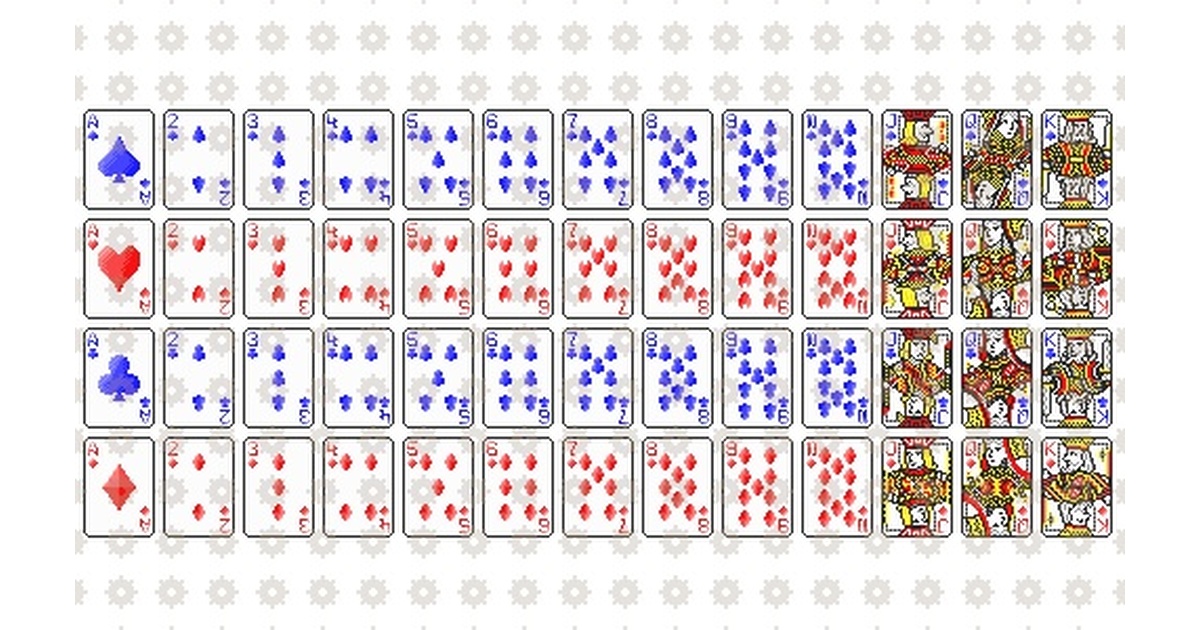 ドット絵「トランプ」セット(34×48) - ガラクタジカケ - BOOTH