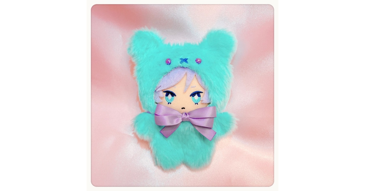 ぬい服　着ぐるみ　ネモフィラくまちゃん　１０～１４㎝　232 10〜14cm】ぬいぐるみ用 着ぐるみ くま - OBORODUKI - BOOTH