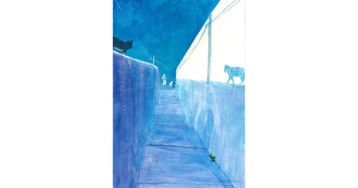 水彩画（原画）「灯台の近く」 - gomaramen888 - BOOTH