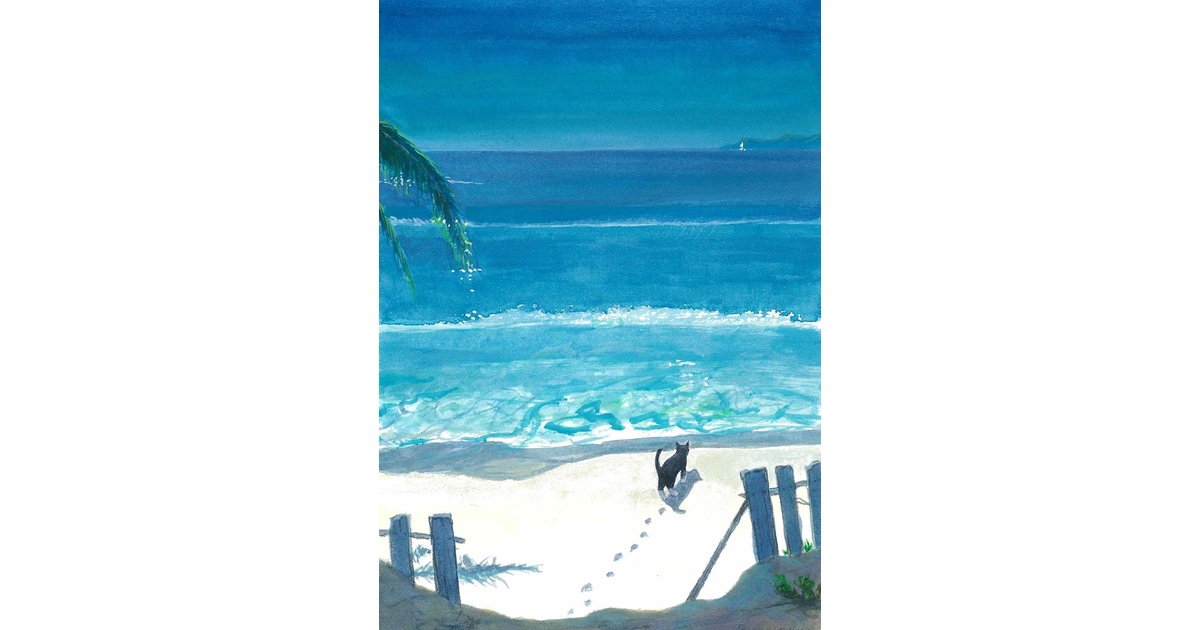 水彩画（原画のみで額はつきません）「南国」 - gomaramen888 - BOOTH